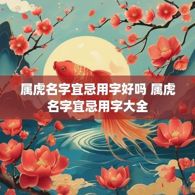 属虎名字宜忌用字好吗 属虎名字宜忌用字大全