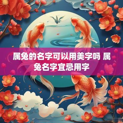 属兔的名字可以用美字吗 属兔名字宜忌用字
