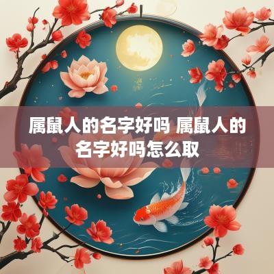 属鼠人的名字好吗 属鼠人的名字好吗怎么取