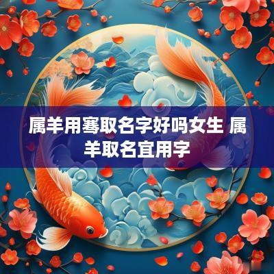 属羊用骞取名字好吗女生 属羊取名宜用字