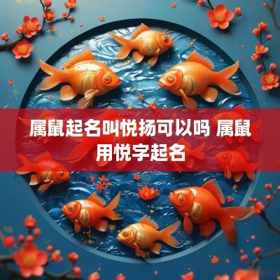 属鼠起名叫悦扬可以吗 属鼠用悦字起名