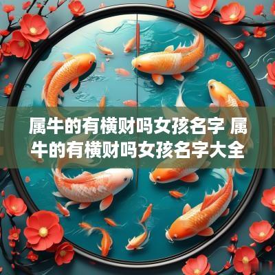 属牛的有横财吗女孩名字 属牛的有横财吗女孩名字大全