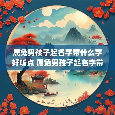 属兔男孩子起名字带什么字好听点 属兔男孩子起名字带什么字好听点的