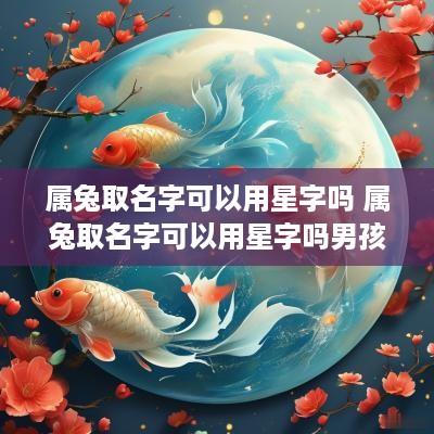 属兔取名字可以用星字吗 属兔取名字可以用星字吗男孩