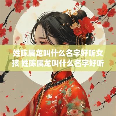 姓陈属龙叫什么名字好听女孩 姓陈属龙叫什么名字好听女孩子