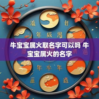牛宝宝属火取名字可以吗 牛宝宝属火的名字