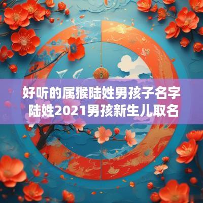 好听的属猴陆姓男孩子名字 陆姓2025男孩新生儿取名字