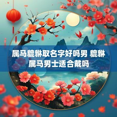属马貔貅取名字好吗男 貔貅属马男士适合戴吗