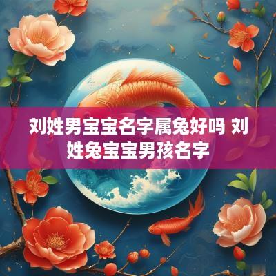刘姓男宝宝名字属兔好吗 刘姓兔宝宝男孩名字