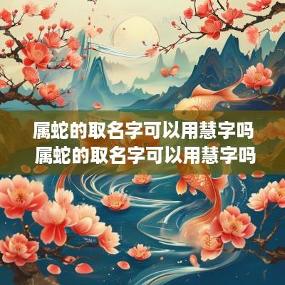 属蛇的取名字可以用慧字吗 属蛇的取名字可以用慧字吗女孩