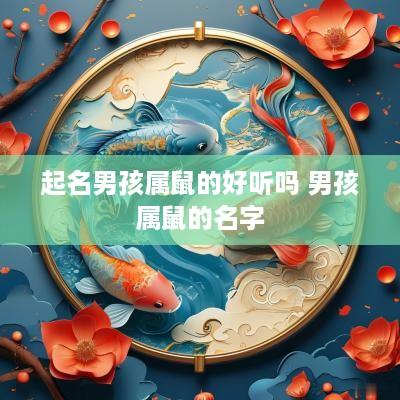 起名男孩属鼠的好听吗 男孩属鼠的名字