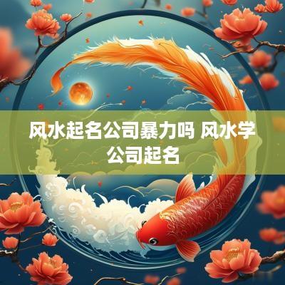 风水起名公司暴力吗 风水学公司起名