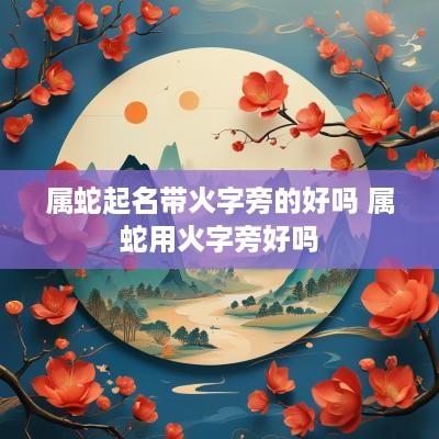 属蛇起名带火字旁的好吗 属蛇用火字旁好吗