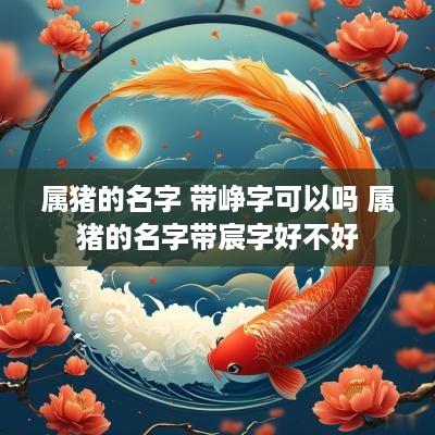 属猪的名字 带峥字可以吗 属猪的名字带宸字好不好