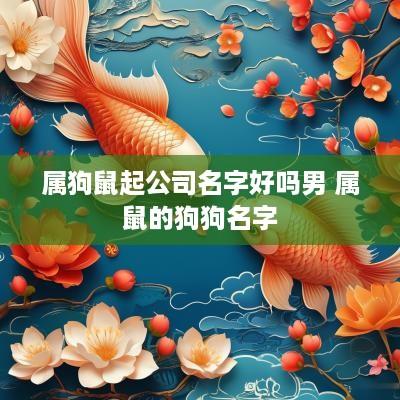 属狗鼠起公司名字好吗男 属鼠的狗狗名字