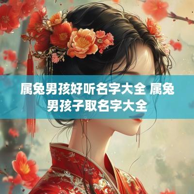 属兔男孩好听名字大全 属兔男孩子取名字大全