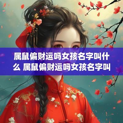 属鼠偏财运吗女孩名字叫什么 属鼠偏财运吗女孩名字叫什么好听