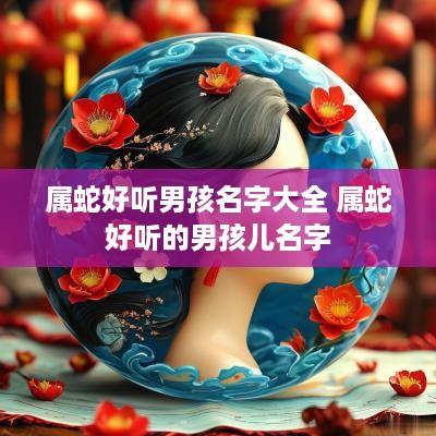 属蛇好听男孩名字大全 属蛇好听的男孩儿名字