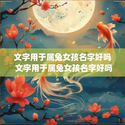 文字用于属兔女孩名字好吗 文字用于属兔女孩名字好吗怎么取
