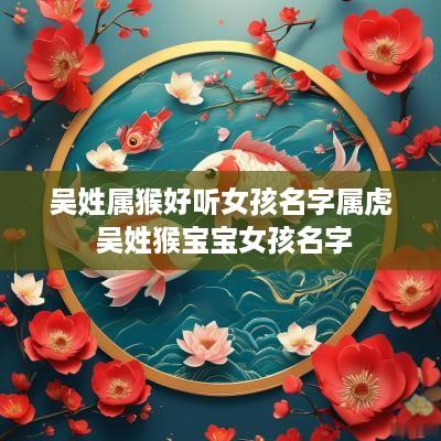 吴姓属猴好听女孩名字属虎 吴姓猴宝宝女孩名字 吴姓属猴好听女孩名字属虎 吴姓猴宝宝女孩名字