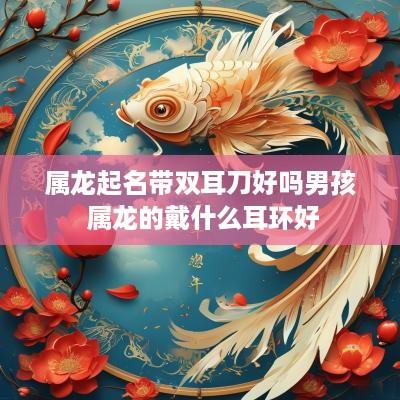 属龙起名带双耳刀好吗男孩 属龙的戴什么耳环好