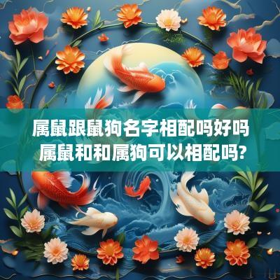 属鼠跟鼠狗名字相配吗好吗 属鼠和和属狗可以相配吗?