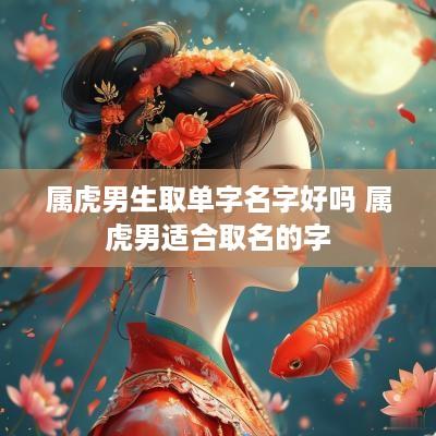 属虎男生取单字名字好吗 属虎男适合取名的字
