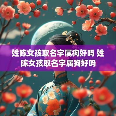 姓陈女孩取名字属狗好吗 姓陈女孩取名字属狗好吗