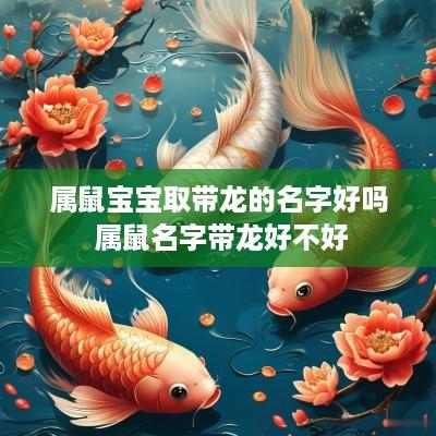 属鼠宝宝取带龙的名字好吗 属鼠名字带龙好不好