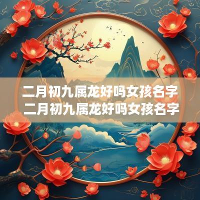二月初九属龙好吗女孩名字 二月初九属龙好吗女孩名字怎么取