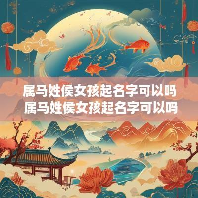 属马姓侯女孩起名字可以吗 属马姓侯女孩起名字可以吗