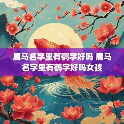 属马名字里有鹤字好吗 属马名字里有鹤字好吗女孩