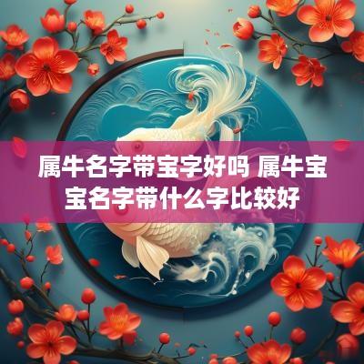 属牛名字带宝字好吗 属牛宝宝名字带什么字比较好