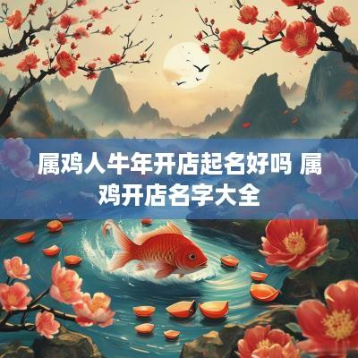 属鸡人蛇年开店起名好吗 属鸡开店名字大全