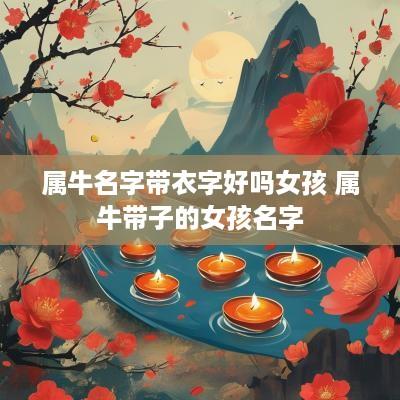 属牛名字带衣字好吗女孩 属牛带子的女孩名字