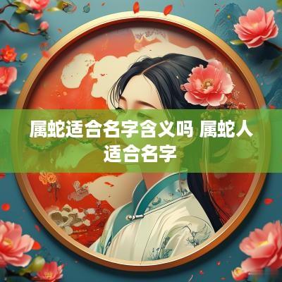 属蛇适合名字含义吗 属蛇人适合名字
