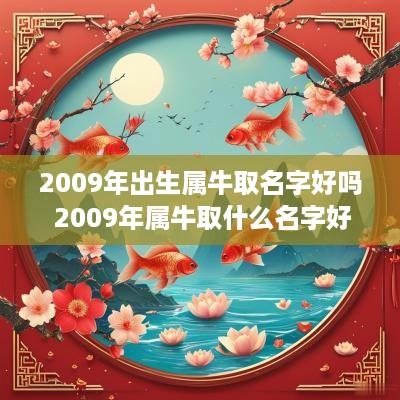 2009年出生属牛取名字好吗 2009年属牛取什么名字好
