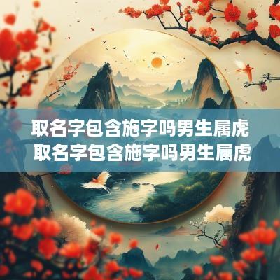 取名字包含施字吗男生属虎 取名字包含施字吗男生属虎