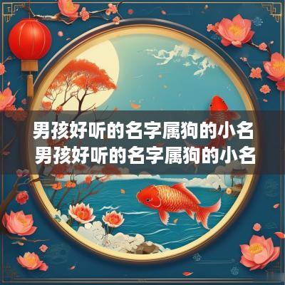 男孩好听的名字属狗的小名 男孩好听的名字属狗的小名怎么取
