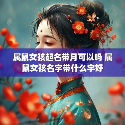 属鼠女孩起名带月可以吗 属鼠女孩名字带什么字好