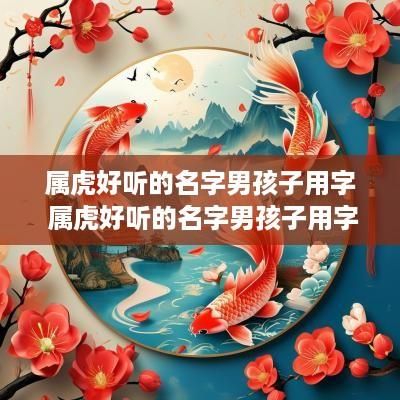 属虎好听的名字男孩子用字 属虎好听的名字男孩子用字取名
