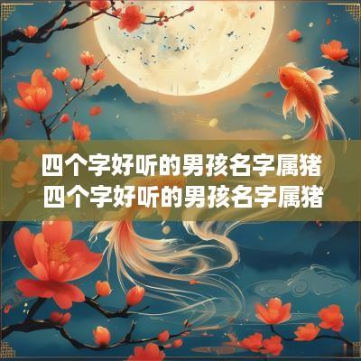 四个字好听的男孩名字属猪 四个字好听的男孩名字属猪取名