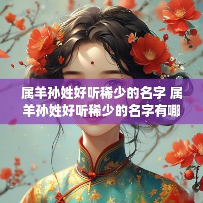 属羊孙姓好听稀少的名字 属羊孙姓好听稀少的名字有哪些