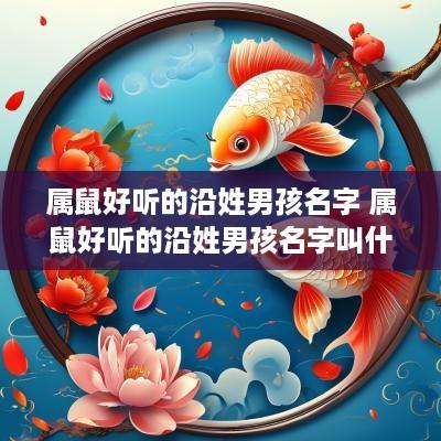 属鼠好听的沿姓男孩名字 属鼠好听的沿姓男孩名字叫什么