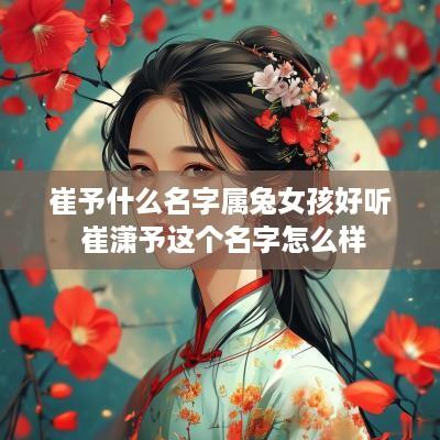 崔予什么名字属兔女孩好听 崔潇予这个名字怎么样