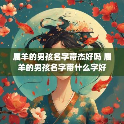 属羊的男孩名字带杰好吗 属羊的男孩名字带什么字好 属羊的男孩名字带杰好吗 属羊的男孩名字带什么字好