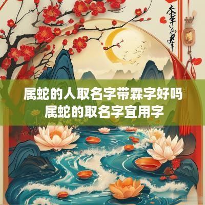 属蛇的人取名字带霖字好吗 属蛇的取名字宜用字