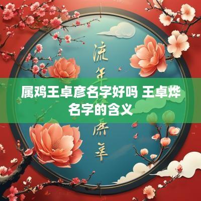 属鸡王卓彦名字好吗 王卓烨名字的含义