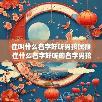 崔叫什么名字好听男孩属猴 崔什么名字好听的名字男孩