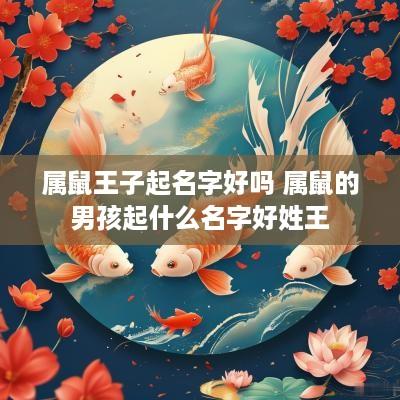 属鼠王子起名字好吗 属鼠的男孩起什么名字好姓王